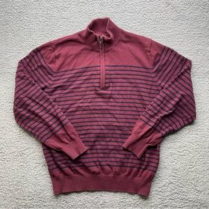 LL Bean Cotton Cashmere 1/4 Zip Henley Sweater M